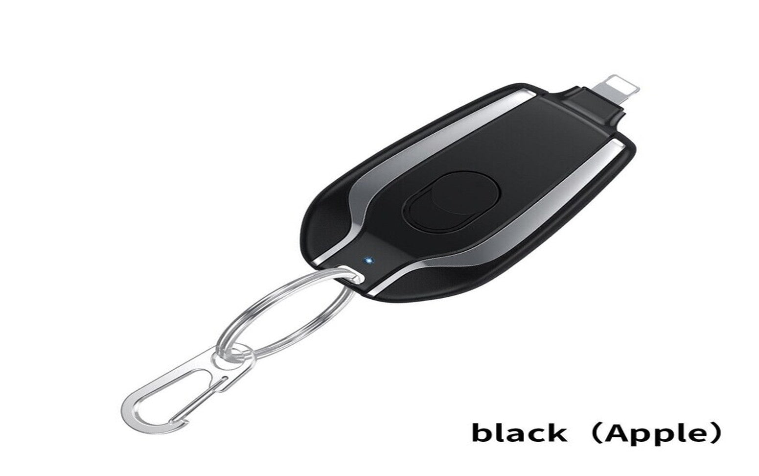 Keendex KX 3277 Mini Power Emergency Pod Key chain Portable Charger 1500mAh for iPhone - Black