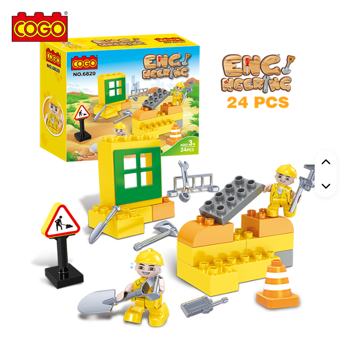 COGO Kids Building Blocks Set – 24 PCS ABS Plastic Bricks | Preschool Educational Toy for Children