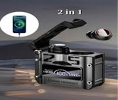 سماعات بلوتوث KEENDEX KX 3659 M25 اللاسلكية – عزل ضوضاء احترافي، صوت ستيريو، مقاومة للماء، مزودة بعلبة شحن و4 ميكروفونات – مثالية للرياضة والألعاب – أسود