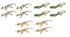 Toy major authentic collection of lizard figures multi color set of 12 - Safqqa Egypt