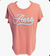 تيشيرت نسائي Aeropostale بأكمام قصيرة وتصميم بطباعة متباينة