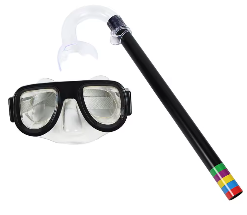 Swimming Goggles with Snorkel Tube – Anti-Fog & Comfortable Fit (Without Box )