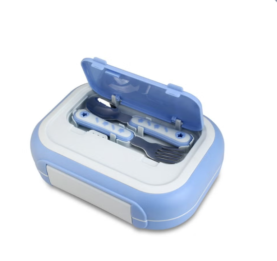 Bento Box Lunch Box for Kids Adults Leakproof Bento Lunch Box with 4 Compartments Spoon and Fork Portable Boys Girls Lunch Box with for Work Office School