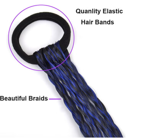 طقم شعر مستعار قوس قزح للأميرات – 4 قطع