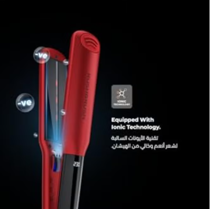 X1 Infra Straightener Infrared 230C 5 Heat Level Ceramtic Plate - Red