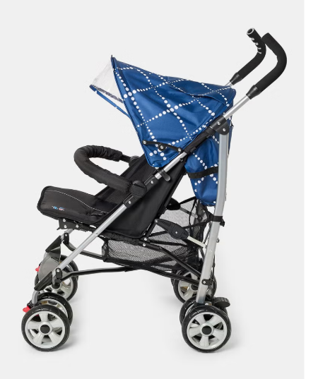 عربة أطفال قابلة للطي بمظلة ومقعد قابل للإمالة