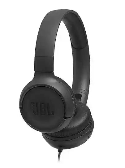 JBL Tune 500 Wired On-Ear Headphones – Deep Pure Bass, 1 Button Remote, Lightweight, Foldable, Tangle-Free Cable