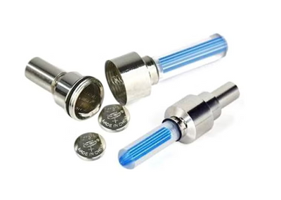 : طقم غطاء صمام إطارات LED فلاش نيوني (قطعتان)