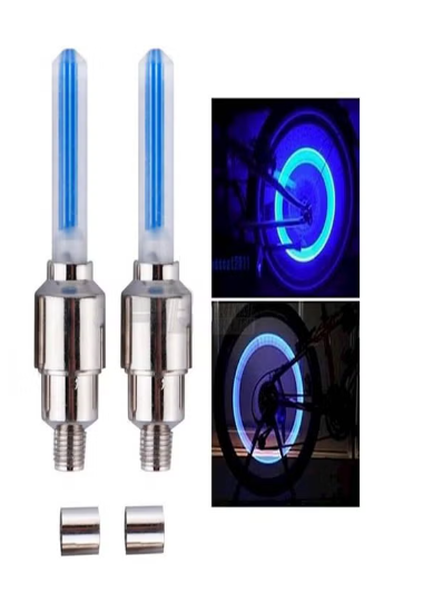 2-Piece Neon Flash LED Tire Valve Caps