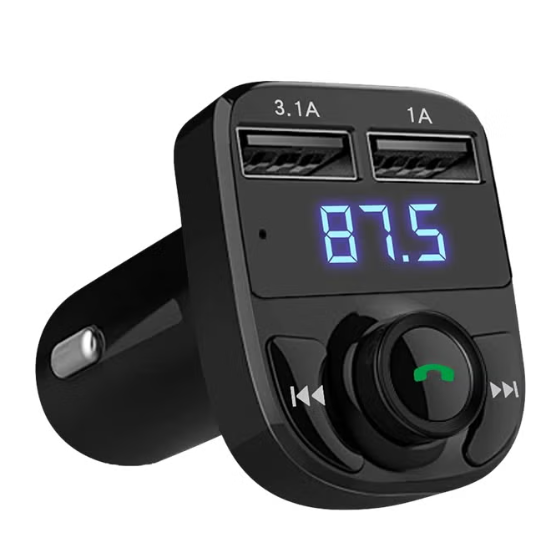 جهاز بلوتوث للسيارة – مشغل FM وشاحن USB 
