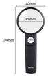 Deli 2.5X Handheld Magnifier Black – Compact & Durable