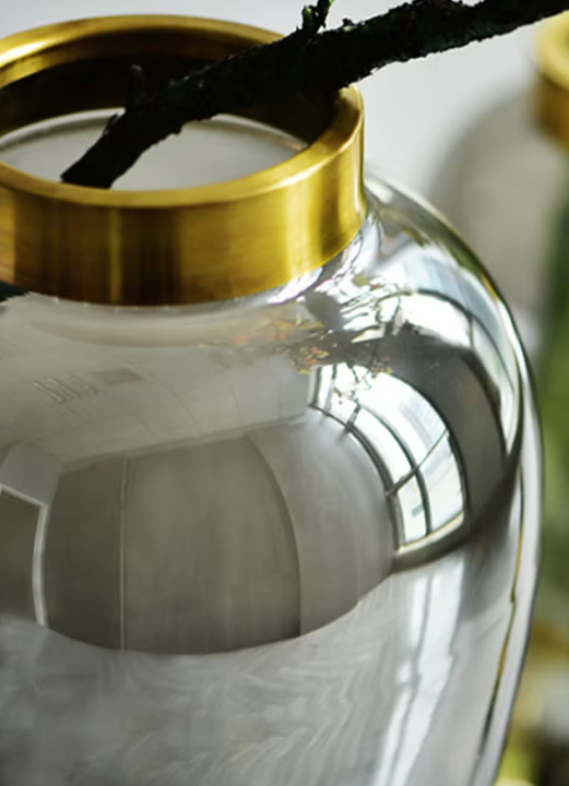 Elegant Glass Flower Vase for Home Decoration