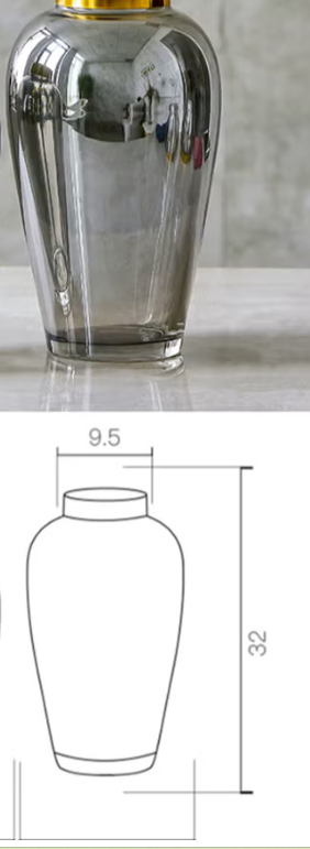 Elegant Glass Flower Vase for Home Decoration