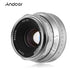 ANDOER E-mount Large Aperture Multilayer Film Coating Mirrorless Camera Lens Silver/Black