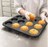RK Non-Stick Muffin Tray Baking Pan 12 Cup black 35.5cm