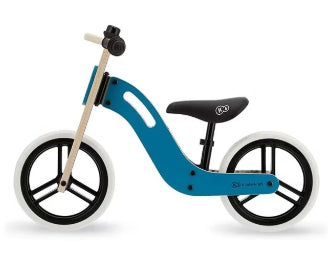 Kinderkraft Wooden Balance Bike Uniq, Lightweight Bicycle, Easy Transport, 12 Inches Wheels, With - 2 Handles, For Toddlers, From 2 To 5 Years, To 35 Kg, Turquoise