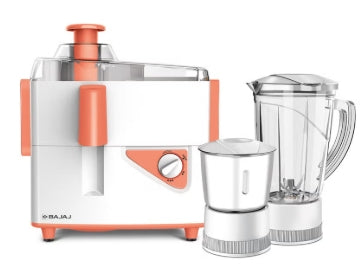 Bajaj Neo Jx4 Juicer Mixer Grinder 450 W 410700 White/Orange