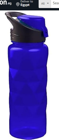 Generic Plastic water bottle with cup -Easy to clean and reusable for eco-friendly use