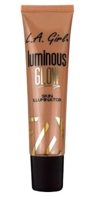 إل.إيه. جير لومينوس جلو سكين إلوميناتور بدرجة أفتر جلو. يتميز هذا الهايلايتر السائل بتركيبته الخفيفة التي تمنح البشرة توهجًا صحيًا ولمعانًا جذابًا. غني بـ فيتامين E وزبدة الشيا لترطيب البشرة 