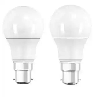 عبوة لمبة LED من أوسرام تحتوي على لمبتين باللون الأبيض توفر إضاءة مشرقة وموفرة للطاقة للمنازل والمكاتب. تتميز بعمر طويل واستهلاك منخفض للطاقة، 