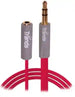 Trands Male To Female Aux Extension Audio Cable Red/Grey - Safqqa