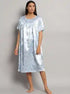 Casual Midi Nightdress Blue - Safqqa Egypt