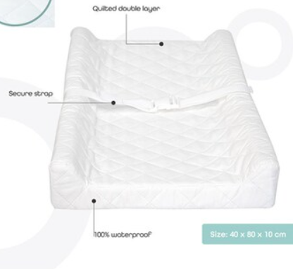 Moon 4-Sided Waterproof Diaper Changing Pad 80cm with Safety Strap