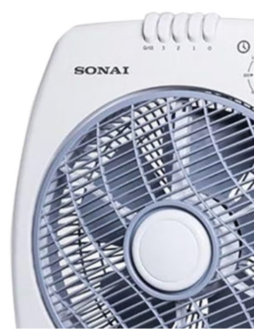 Sonai Box Fan – 3 Speed Settings & Powerful Performance
