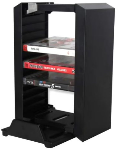 DOBE Multifunctional Storage Stand for CD & Video Games, Game Disc Organizer Rack for Consoles and Accessories
