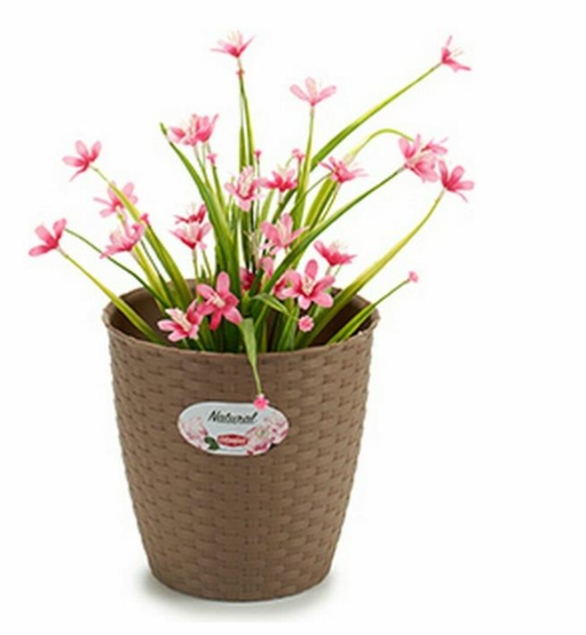 Stefanplast Home Garden Plant Pot Natural Flower Pot Modern Design for Planting and Decoration