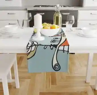 أضف لمسة أناقة لمائدة الطعام مع عداء الطاولة من Bonamaison المصنوع من البوليستر. يتميز بتصميم متعدد الألوان يمنح طاولة الطعام مظهراً حيوياً وعصرياً. بمقاس 150x50 سم