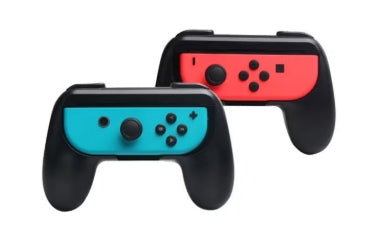 طقم مقابض DOBE المكون من قطعتين مصمم لتعزيز تجربة اللعب على Nintendo Switch. توفر هذه المقابض اللاسلكية قبضة مريحة ومناسبة لليد، مما يقلل التعب أثناء جلسات اللعب الطويلة