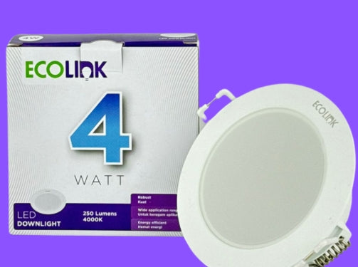 إيكولينك EDL190 LED3 D80 4W مصباح سقفي نحيف