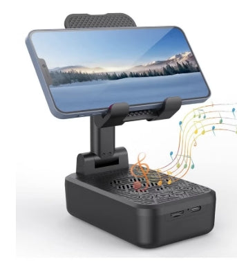 حامل الهاتف المزود بسماعة بلوتوث لاسلكية هو جهاز عملي يجمع بين حامل الهاتف المتين المقاوم للانزلاق وسماعة قوية بصوت محيطي عالي الجودة. يوفر تجربة صوتية واضحة وغامرة مع إبقاء الهاتف في وضع مثالي