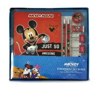 Disney Mickey Stationery Set 10Pcs - Multi Color