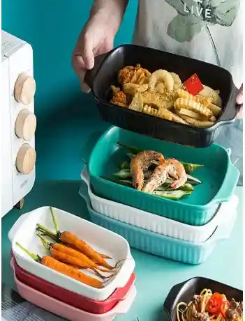 Amal  Serving Platter - Square - Black 11inch