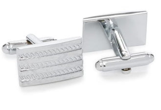 Ampersand Metallic Rectangular Cufflinks