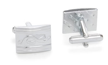 Ampersand Shirt cufflinks with an abstract metallic look For Men - Safqqa