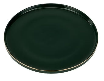 Royalford  Fine Bone Dinner Plate Premium-Quality, Light-Weight and Food-Grade Plate Green - Royal Green 10.25inch