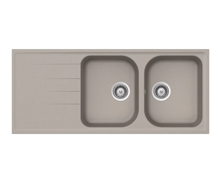 Viola D-200 Double Bowl Kitchen Sink – For 80 cm Cabinet, Topmount or Undermount Installation