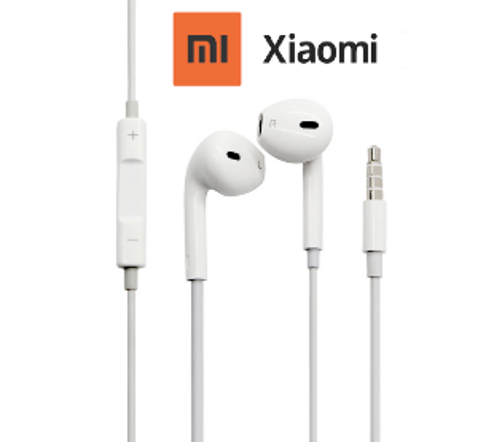 سماعة Redmi KX 3382 نصف داخل الأذن مع ميكروفون، مقبس 3.5 ملم – سماعة رياضية يدويّة لجميع الهواتف – أبيض