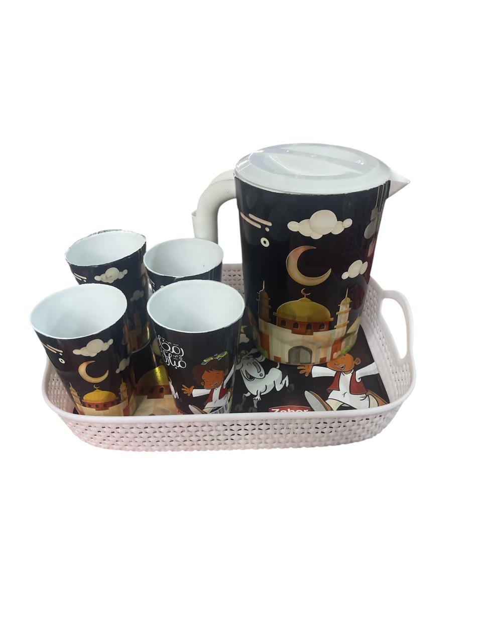 Elegant Ramadan Hospitality Set 4 Cups Inspired by Oriental Style (Different colors and shapes)