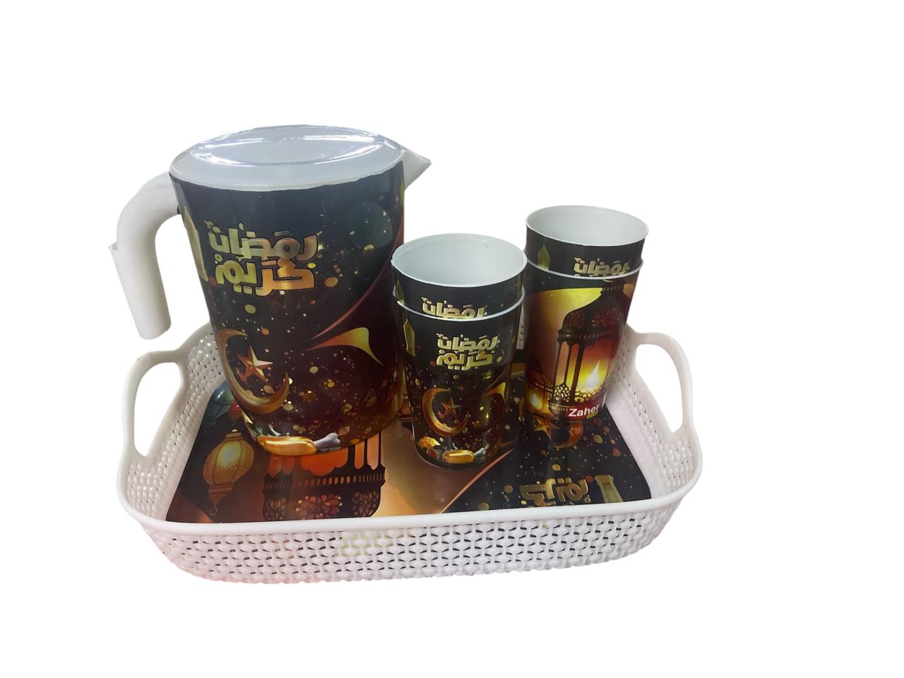 Elegant Ramadan Hospitality Set 4 Cups Inspired by Oriental Style (Different colors and shapes)