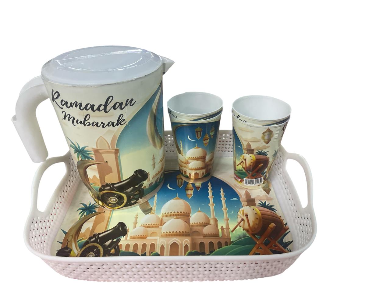 Elegant Ramadan Hospitality Set 4 Cups Inspired by Oriental Style (Different colors and shapes)