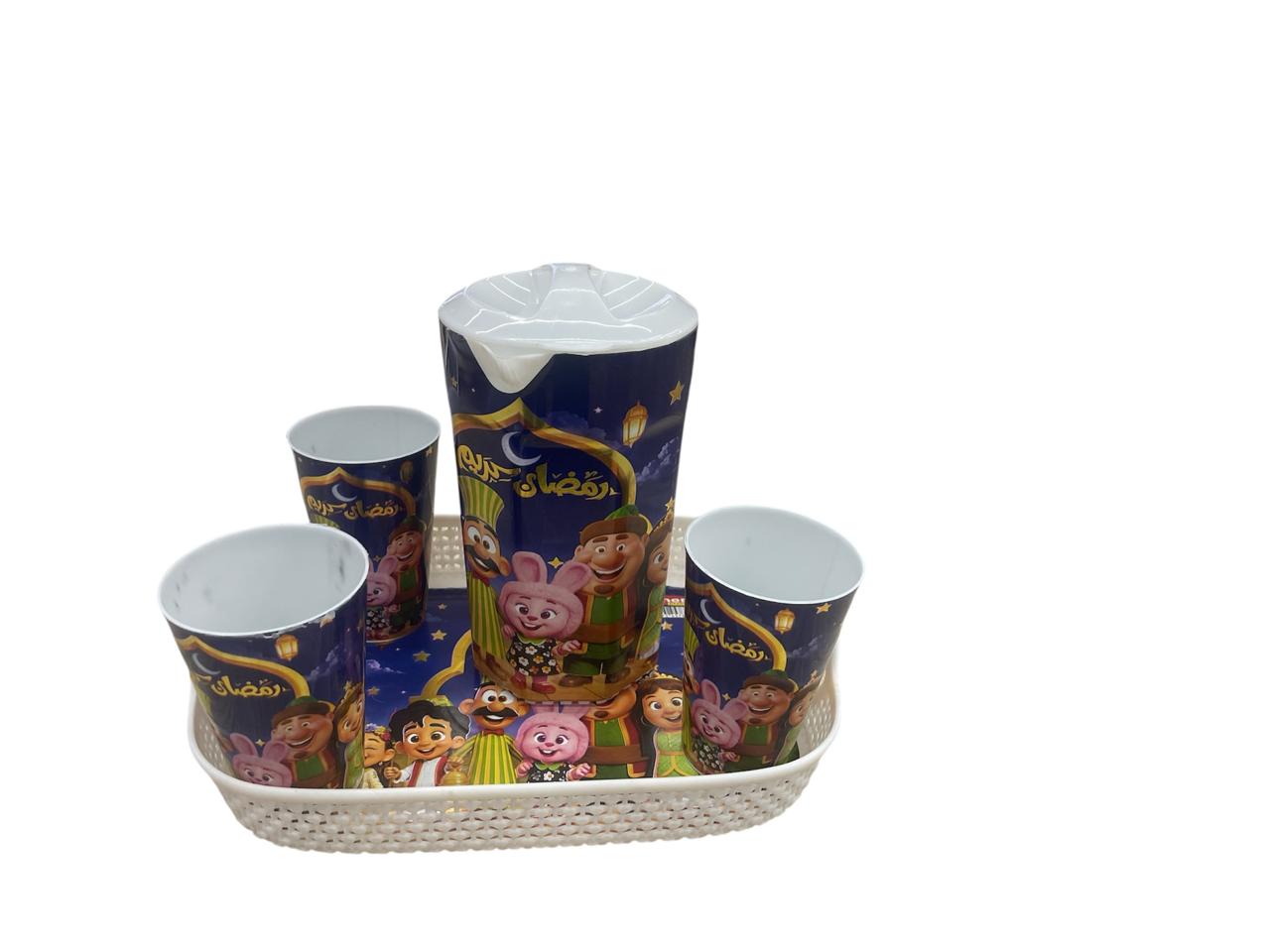 Elegant Ramadan Hospitality Set 3 Cups– Oriental Design (Different colors and shapes)