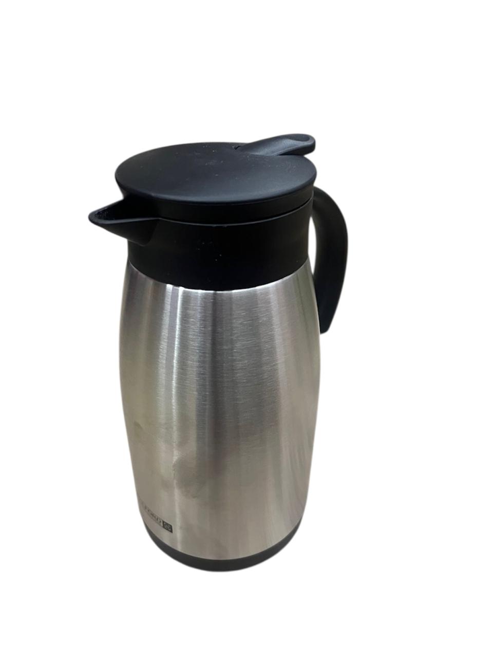 Royalford Coffee Pot 1000ML/33.5oZ | Stainless Steel Thermal Carafe | 24 Hour Heat & Cold | Water Jug Airpot Flask | Double Walled Vacuum Insulated Coffee Pot with Press Button | Ideal for Coffee Tea