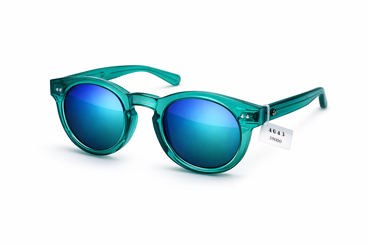 Chimi aqua Blue Lens Square Unisex Sunglasses - Transparent Blue
