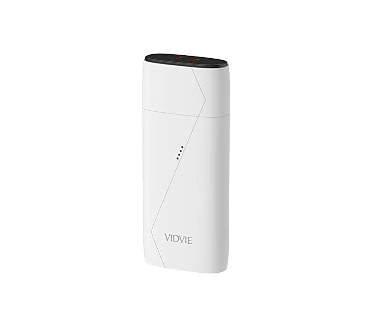 Vidvie 2 in 1 Power bank 8000 mAh With USB wall Charger (White)