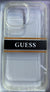 Guess Brown Stripe Clear Back Case for iPhone 14 Pro Max