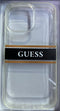 Guess Brown Stripe Clear Back Case for iPhone 14 Pro Max
